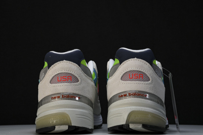 new balance 992 white neon cyan m992da