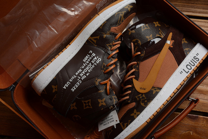 ot x air jordan 1 customs mens - aq0818-202