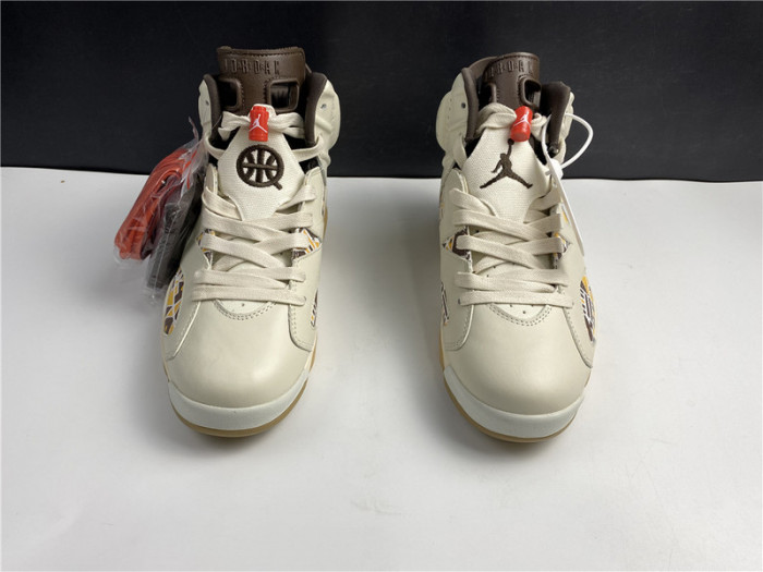 air jordan 6 retro quai54 sail brown cz4152-100